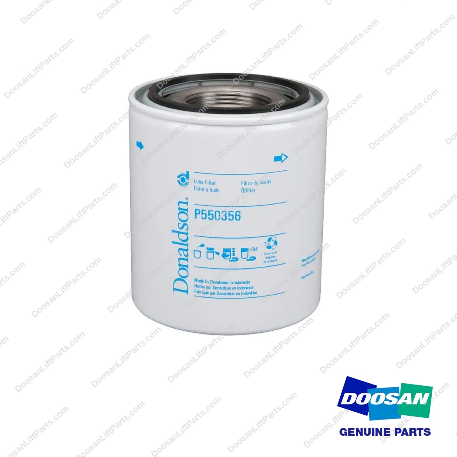 P550356 - Lube Filter - photo 2 - genuine Doosan / Bobcat forklift part