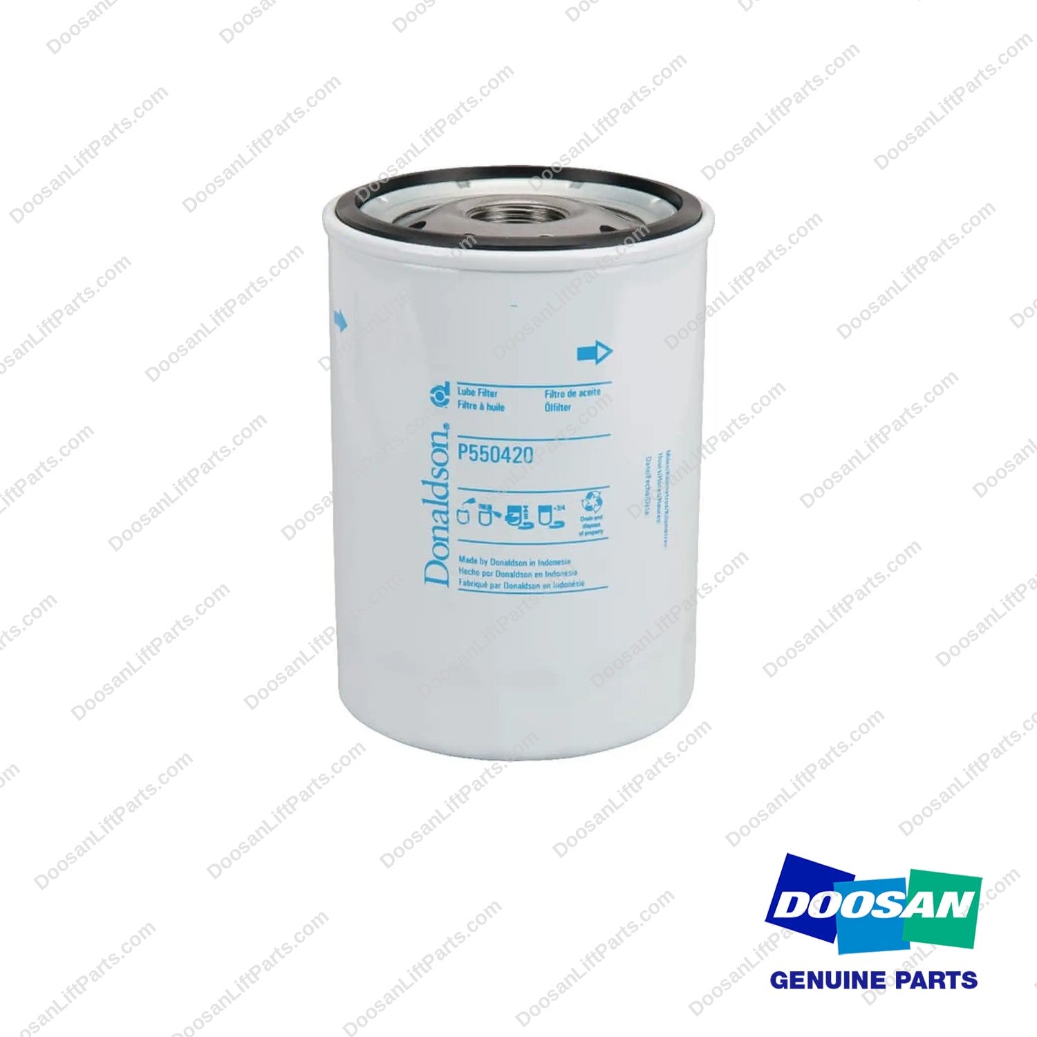 P550420 - Lube Filter - photo 2 - genuine Doosan / Bobcat forklift part