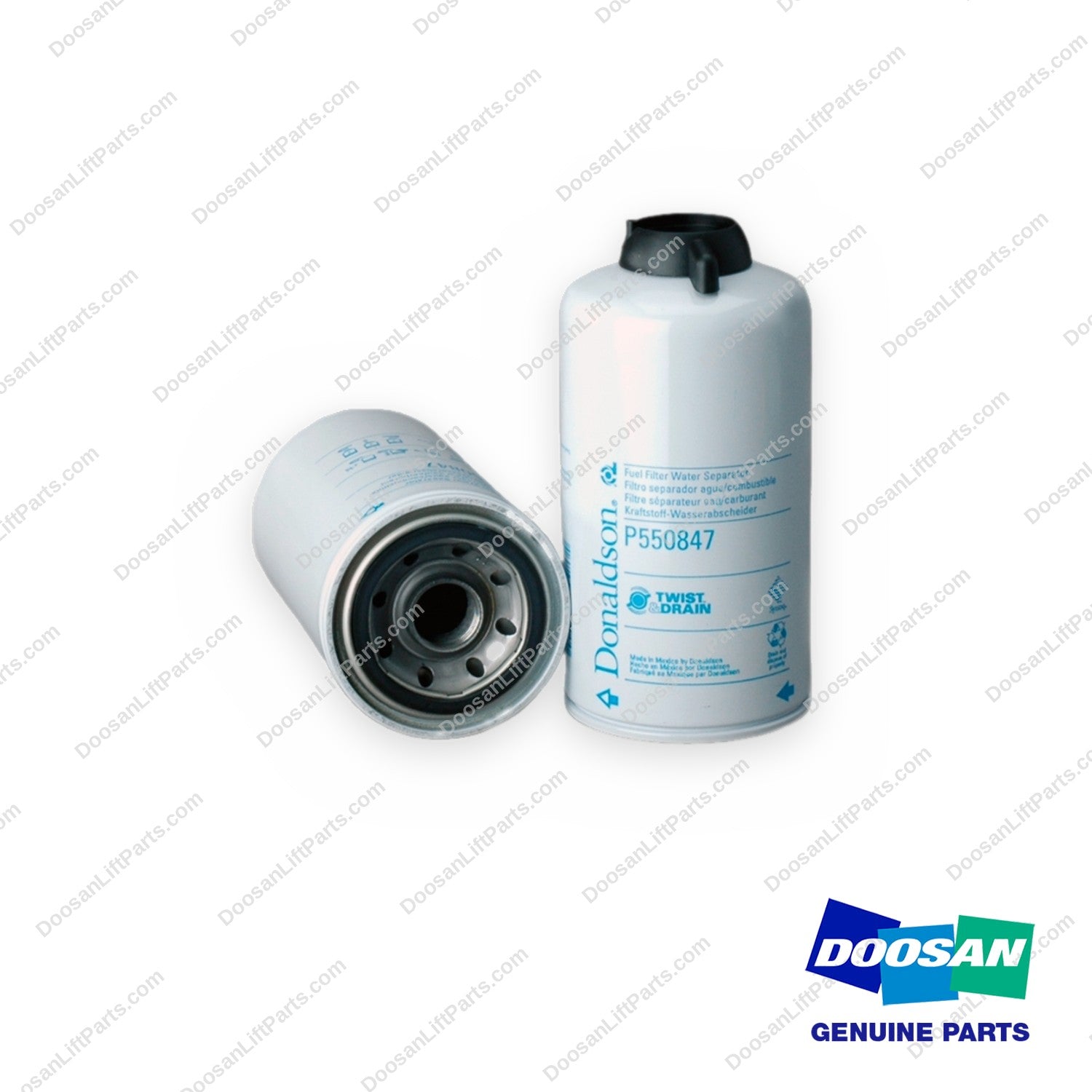 P550847 - Air & Liqu Fuel Filt/water Sep Cartridge (Pack of 12) - OEM Doosan Daewoo Bobcat