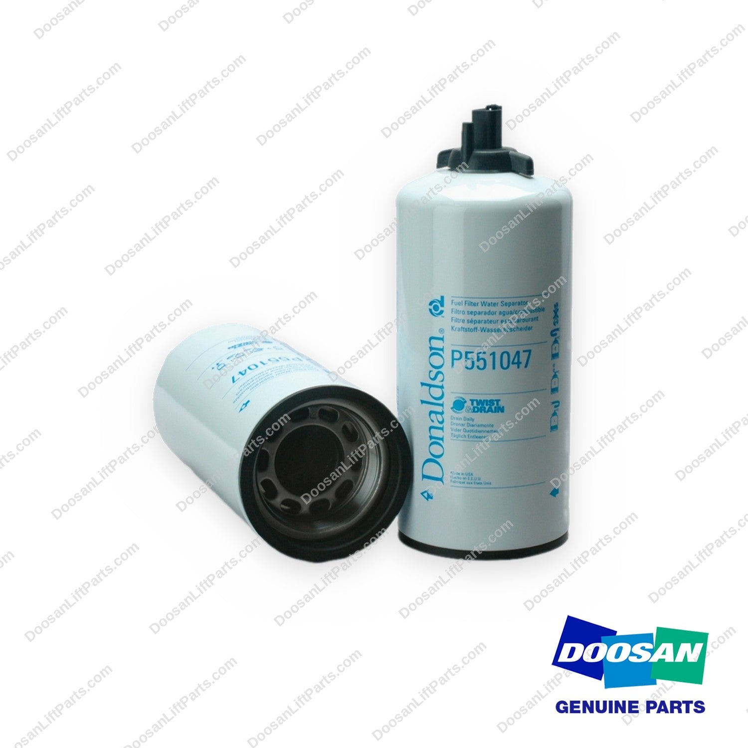 P551047 - Air & Liquid Fuel Filter/water Sep. Spin (Pack of 6) - OEM Doosan Daewoo Bobcat