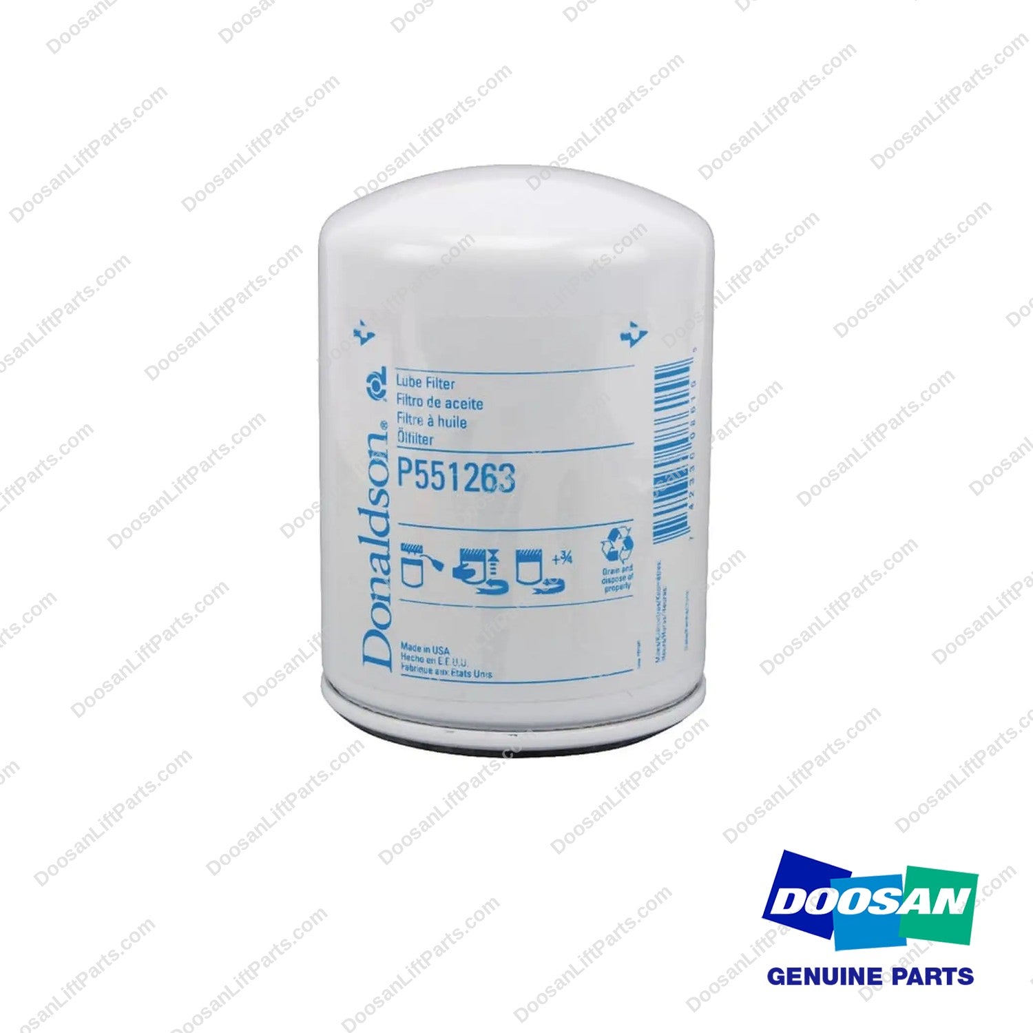 P551263 - Lube Filter - photo 2 - genuine Doosan / Bobcat forklift part