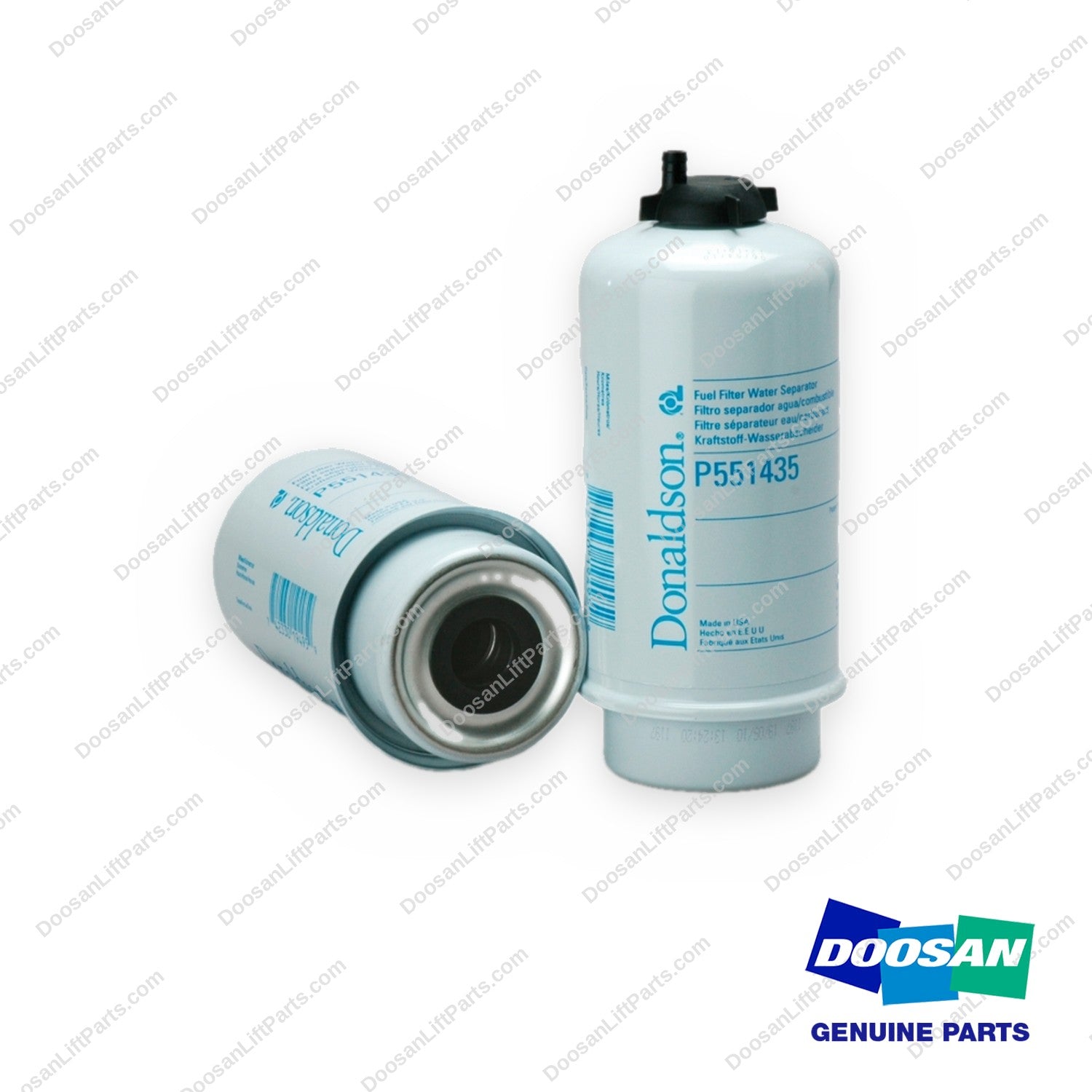 P551435 - Air & Liqu Fuel Filt/water Sep Cartridge (Pack of 6) - OEM Doosan Daewoo Bobcat