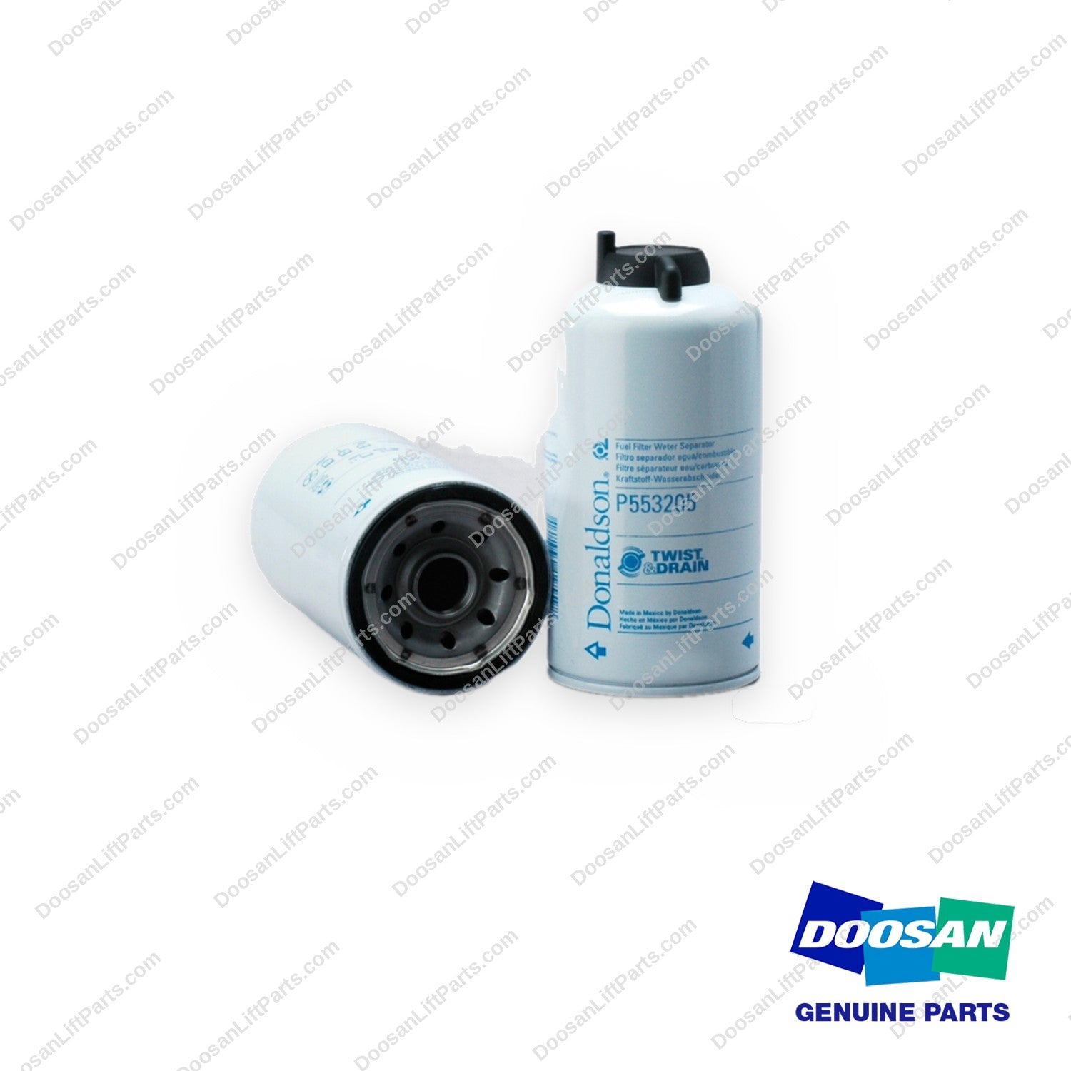 P553205 - Air & Liquid Fuel Filter/water Sep. Spin (Pack of 12) - OEM Doosan Daewoo Bobcat