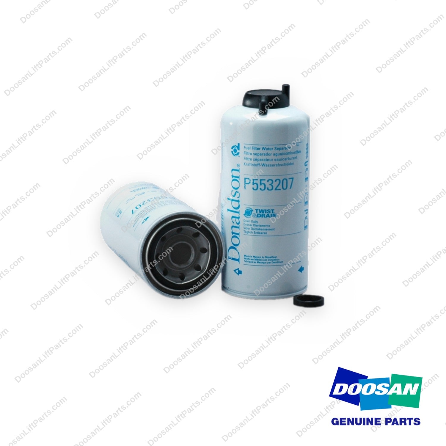 P553207 - Air & Liquid Fuel Filter/water Sep. Spin (Pack of 12) - OEM Doosan Daewoo Bobcat
