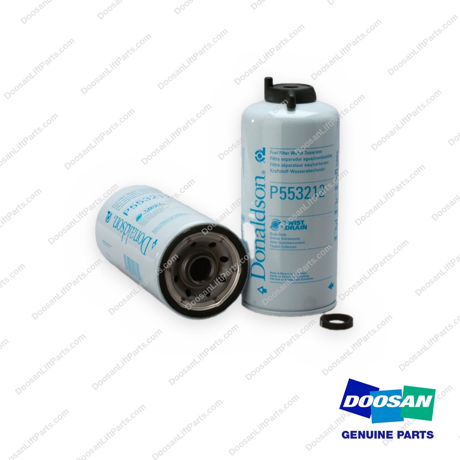 P553212 - Air & Liquid Fuel Filter/water Sep. Spin (Pack of 12) - OEM Doosan Daewoo Bobcat