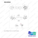 S0518563 AXLE,STEER - full parts diagram, item 41 marked - genuine Doosan / Bobcat forklift part