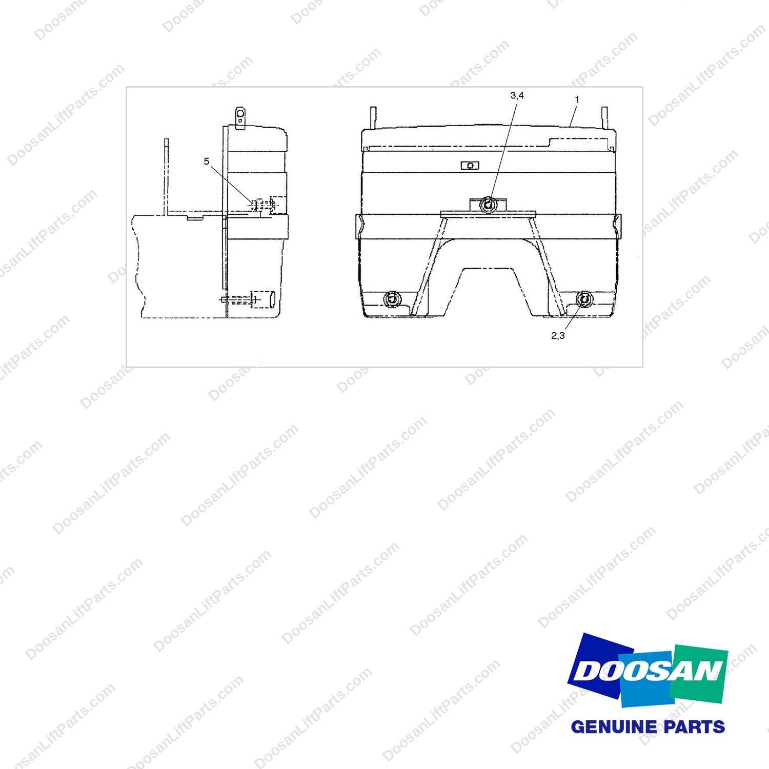 S0570463 COUNTER WEIGHT GP - BC15/18T - full parts diagram - genuine Doosan / Bobcat forklift part