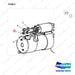 S4016263 STARTER MOTOR - parts diagram, item 2 shown - genuine Doosan / Bobcat forklift part