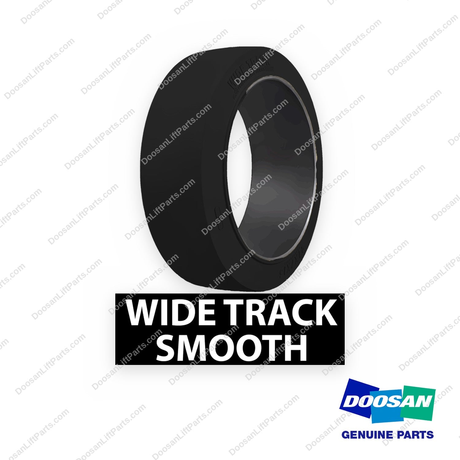 04285001 - Wide Track Smooth Blk P On. 14X4-1/2X8 - OEM Doosan Daewoo Bobcat
